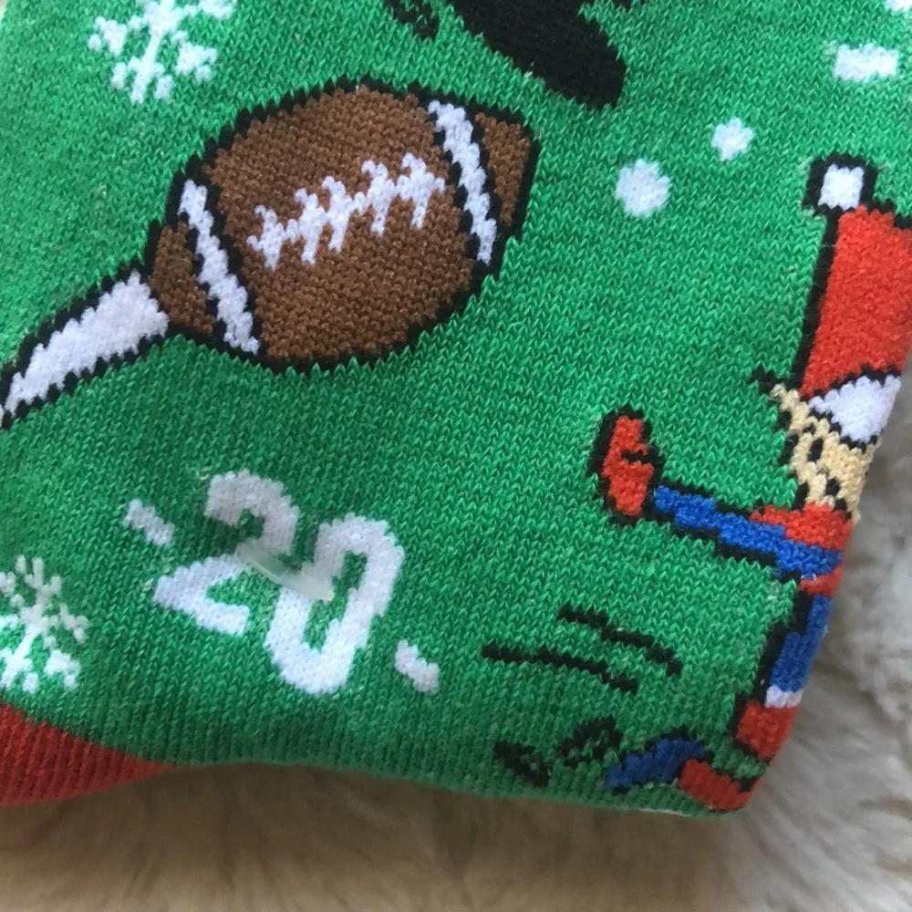 Festive Santa Football Christmas Socks